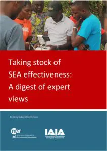 Cover of the publication Taking stock of 25 years of SEA effectiveness, a digest of expert views