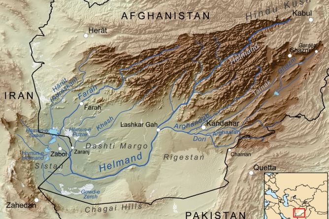 iran afghanistan kaart