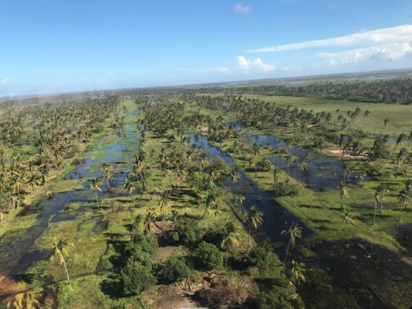 Flooded fields in Beira